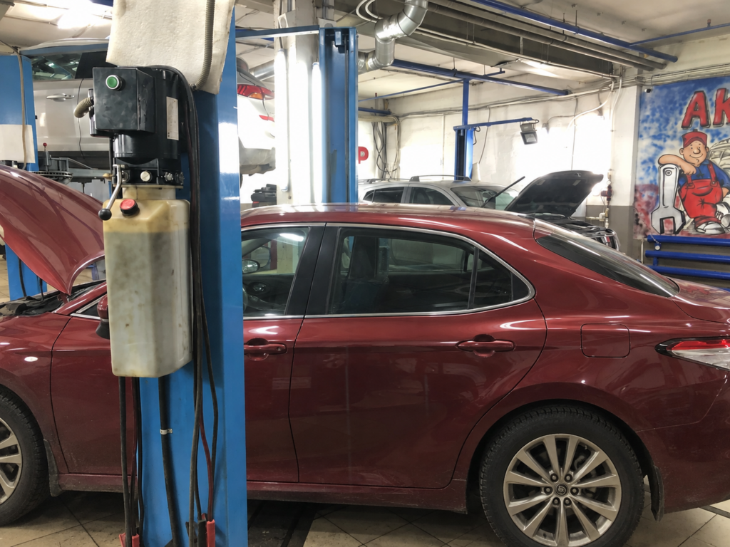 Toyota Camry XV70 в мастерской АКППМИРGROUP — обработанное изображение